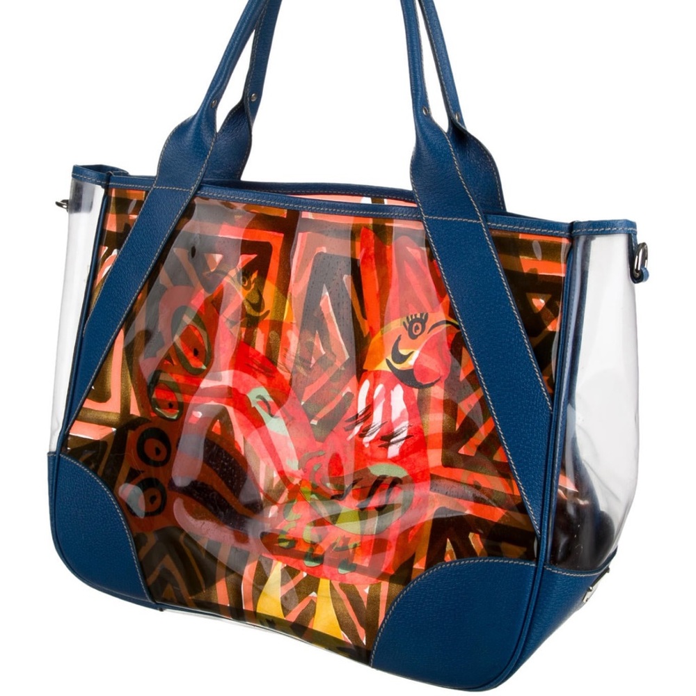 Prada Beach Vinyl and Leather Beach Tote - Picture 4 of 6